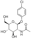 4-氯苯基-2-乙酰氨基-2-脱氧-Β-D-葡萄糖苷 结构式