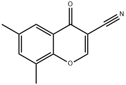 6,8-二甲基-4-氧代-4H-1-苯并吡喃-3-甲腈 结构式