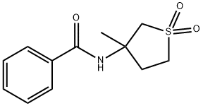 Benzamide, N-(tetrahydro-3-methyl-1,1-dioxido-3-thienyl)- (9CI) 结构式