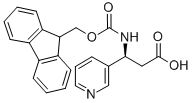FMOC-(S)-3-氨基-3-(3-吡啶基)-丙酸 结构式