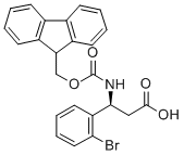 FMOC-(S)-3-氨基-3-(2-溴苯基)-丙酸 结构式