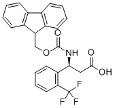 FMOC-(S)-3-氨基-3-(2-三氟甲基苯基)-丙酸 结构式