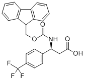 FMOC-(S)-3-氨基-3-(4-三氟甲基苯基)-丙酸 结构式