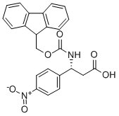 FMOC-(R)-3-氨基-3-(4-硝基苯基)-丙酸 结构式