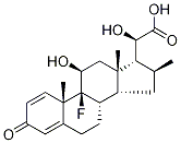 (11β,16α,20R)-9-Fluoro-11,20-dihydroxy-16-Methyl-3-oxopregna-1,4-dien-21-oic Acid 结构式