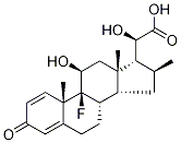 (11β,16α,20S)-9-Fluoro-11,20-dihydroxy-16-Methyl-3-oxopregna-1,4-dien-21-oic Acid 结构式