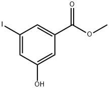 3-碘-5-羟基苯甲酸甲酯 结构式