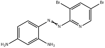 4-(3,5-二溴-2-吡啶偶氮)-1,3-苯二胺 结构式