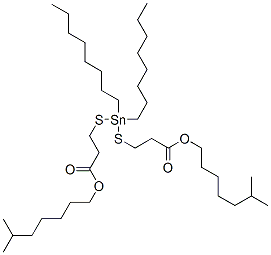 diisooctyl 3,3'-[(dioctylstannylene)bis(thio)]dipropionate 结构式