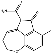 2,3,5,6-Tetrahydro-7-methyl-6-oxoindeno[7,1-bc]oxepine-5-carboxamide 结构式