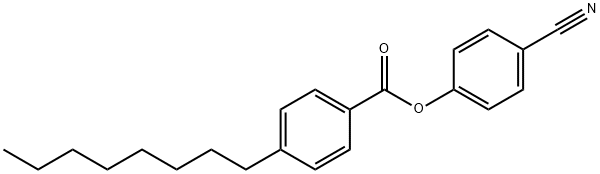 4-辛基苯甲酸4-氰基苯酯 结构式