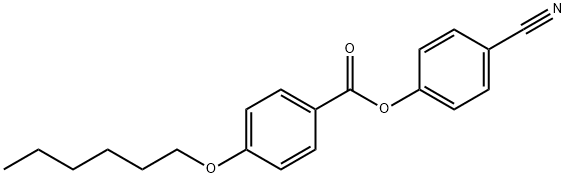 p-Cyanophenyl p-(hexyloxy)benzoate 结构式