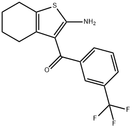 2-AMino-4,5,6,7-tetrahydro-3-(M-trifluoroMethylbenzoyl)benzo[b]thiophene 结构式