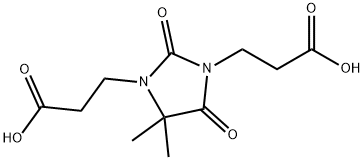 4,4-dimethyl-2,5-dioxoimidazolidine-1,3-dipropionic acid 结构式