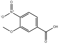 3-甲氧基-4-硝基苯甲酸 结构式