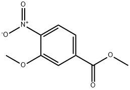 3-甲氧基-4-硝基苯甲酸甲酯 结构式
