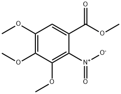 2-硝基-3,4,5-三甲氧基苯甲酸甲酯 结构式