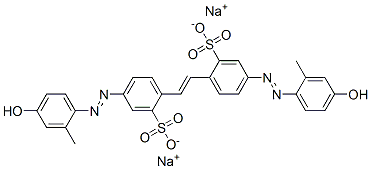 disodium 4,4'-bis[(4-hydroxy-2-methylphenyl)azo]stilbene-2,2'-disulphonate 结构式