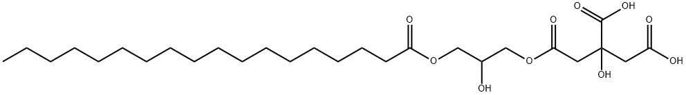 Citric acid 1-[2-hydroxy-3-(stearoyloxy)propyl] ester 结构式