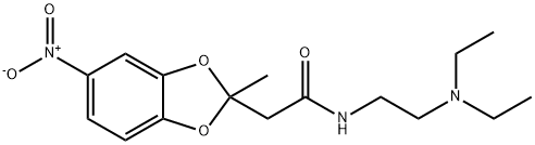 N-(2-Diethylaminoethyl)-2-methyl-5-nitro-1,3-benzodioxole-2-acetamide 结构式