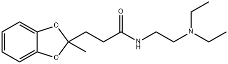 N-(2-Diethylaminoethyl)-2-methyl-1,3-benzodioxole-2-propionamide 结构式
