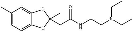 N-(2-Diethylaminoethyl)-2,5-dimethyl-1,3-benzodioxole-2-acetamide 结构式