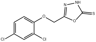 5-[(2,4-DICHLOROPHENOXY)METHYL]-1,3,4-OXADIAZOLE-2-THIOL 结构式