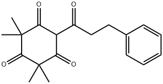 2,2,4,4-Tetramethyl-6-(1-oxo-3-phenylpropyl)-1,3,5-cyclohexanetrione 结构式