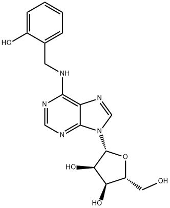 6-(2-羟基苄基)氨基嘌呤核糖甙 结构式