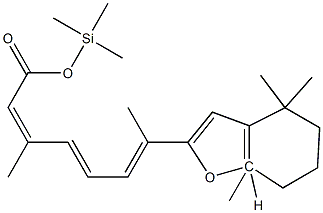 5,8-Epoxy-5,8-dihydroretinoic acid trimethylsilyl ester 结构式