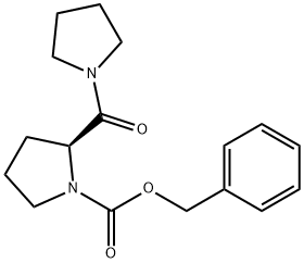 (S)-(-)-2-(1-吡咯烷基羰基)-1-吡咯烷羧酸苄酯 结构式