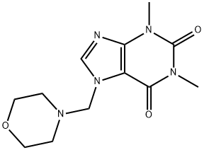 1H-PURINE-2,6-DIONE,3,7-DIHYDRO-1,3-DIMETHYL-7-(4-MORPHOLINYLMETHYL)- 结构式