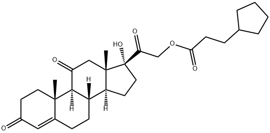 17,20-dihydroxypregn-4-ene-3,11,20-trione 20-(3-cyclopentylpropionate)  结构式