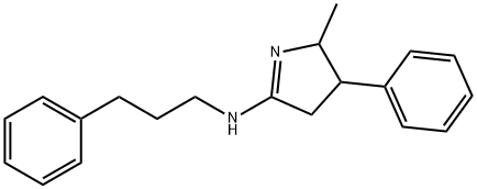 5-Methyl-4-phenyl-N-(3-phenylpropyl)-4,5-dihydro-3H-pyrrol-2-amine 结构式