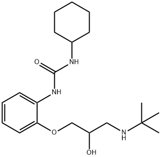 N-Cyclohexyl-N'-[2-(3-tert-butylamino-2-hydroxypropoxy)phenyl]urea 结构式