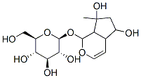 1,4a,5,6,7,7a-hexahydro-5,7-dihydroxy-7-methylcyclopenta[c]pyran-1-yl-beta-D-glucopyranoside 结构式