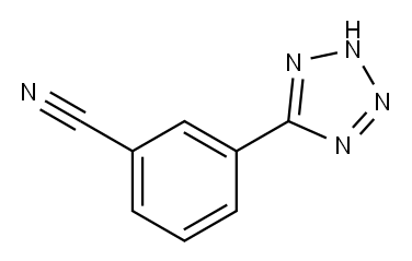 3-(2H-四唑-5-基)苯腈 结构式