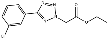 [5-(3-CHLOROPHENYL)-TETRAZOL-2-YL]-ACETIC ACID ETHYL ESTER 结构式