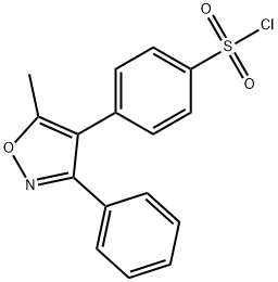 4-(5-甲基-3-苯基-4-异恶唑)苯磺酰氯 结构式