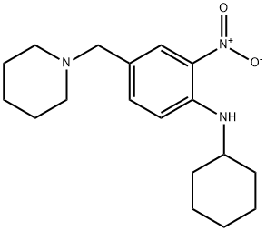 N-环己基-2-硝基-4-((哌啶-1-基)甲基)苯胺 结构式