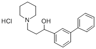 alpha-(3-Biphenylyl)-1-piperidinepropanol hydrochloride 结构式