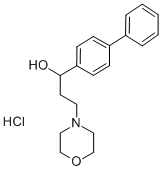 4-Morpholinepropanol, alpha-(4-biphenylyl)-, hydrochloride 结构式