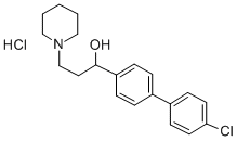 alpha-(4'-Chloro-4-biphenylyl)-1-piperidinepropanol hydrochloride 结构式