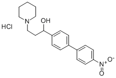 alpha-(4'-Nitro-4-biphenylyl)-1-piperidinepropanol hydrochloride 结构式