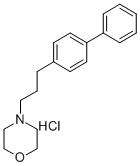 4-(3-(4-Biphenylyl)propyl)morpholine hydrochloride 结构式