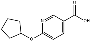 6-(环戊氧基)吡啶-3-羧酸 结构式