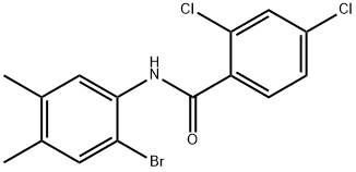 N-(2-溴-4,5-二甲基苯基)-2,4-二氯苯甲酰胺 结构式