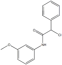 2-氯-N-(3-甲氧苯基)-2-苯基-乙酰胺 结构式