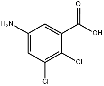5-氨基-2,3-二氯苯甲酸 结构式