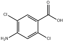 4-氨基-2,5-二氯苯甲酸 结构式